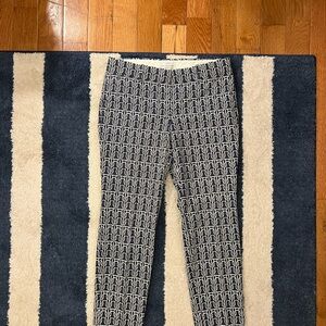 JCrew cafe capri pants with nautical rope print